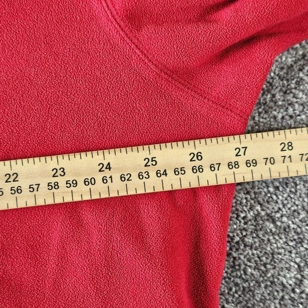 Vintage‎ Y2K Adidas Fleece Hoodie Mens XL Red Embroidered Logo Gorpcore